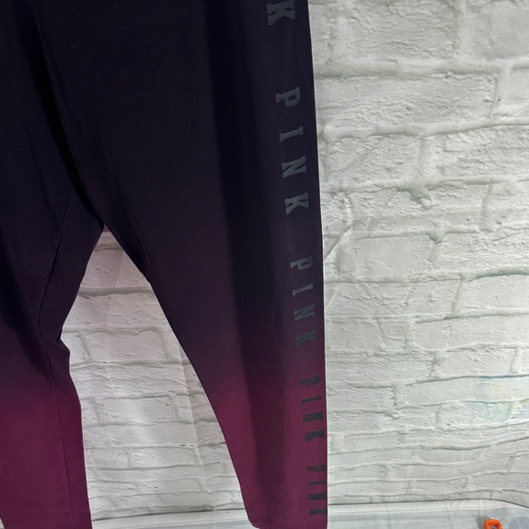 PINK Victoria's Secret Black and Pink Ombre Leggings - Picture 3 of 4